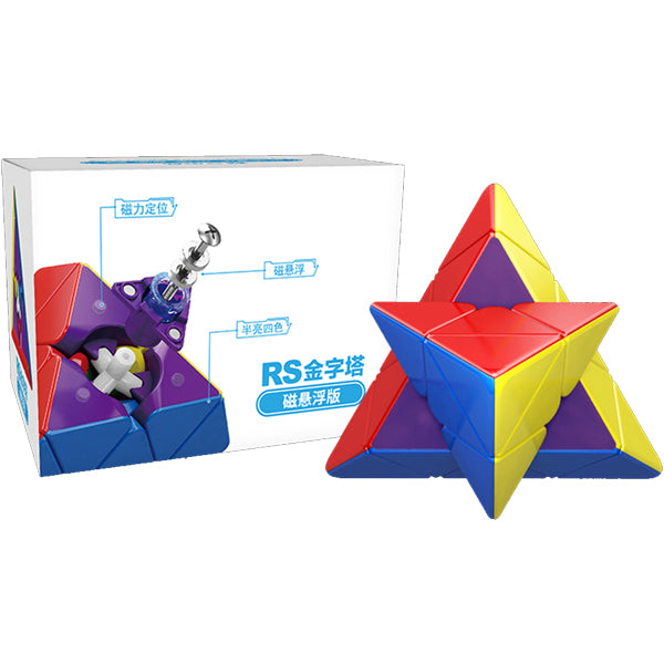 MoYu RS3 Pyraminx MagLev — kutu ve aksesuar görünümü