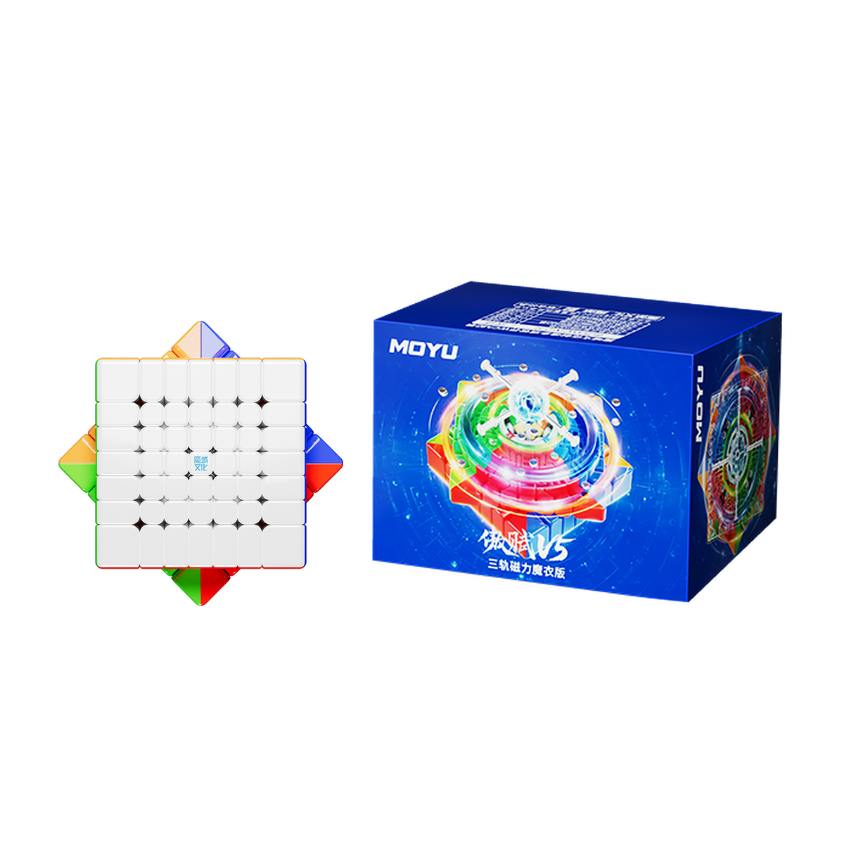 MoYu AoFu V5 7x7 Triple-Track UV — Ürün ve kutusu