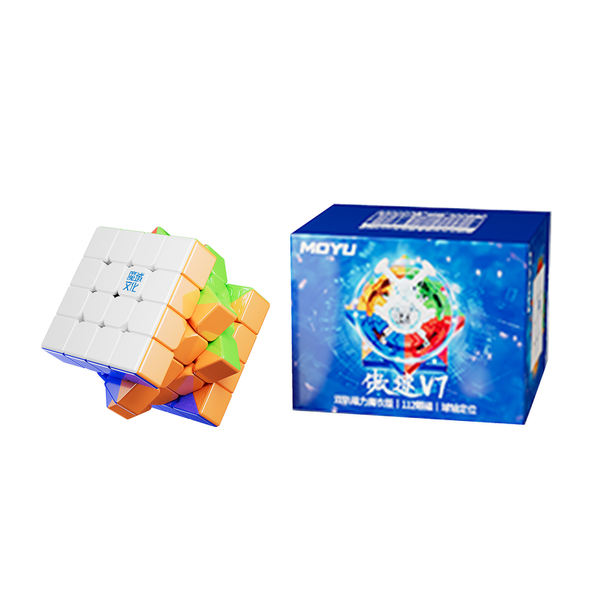 MoYu AoSu V7 4x4 Dual-Track UV — Ürün ve kutusu