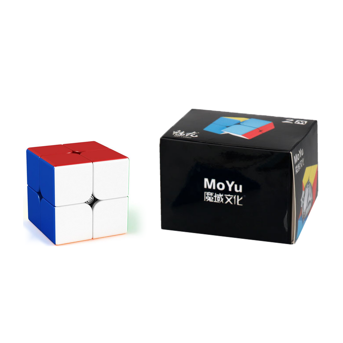 MoYu MeiLong 2x2 M Stickerless — Ürün ve kutusu