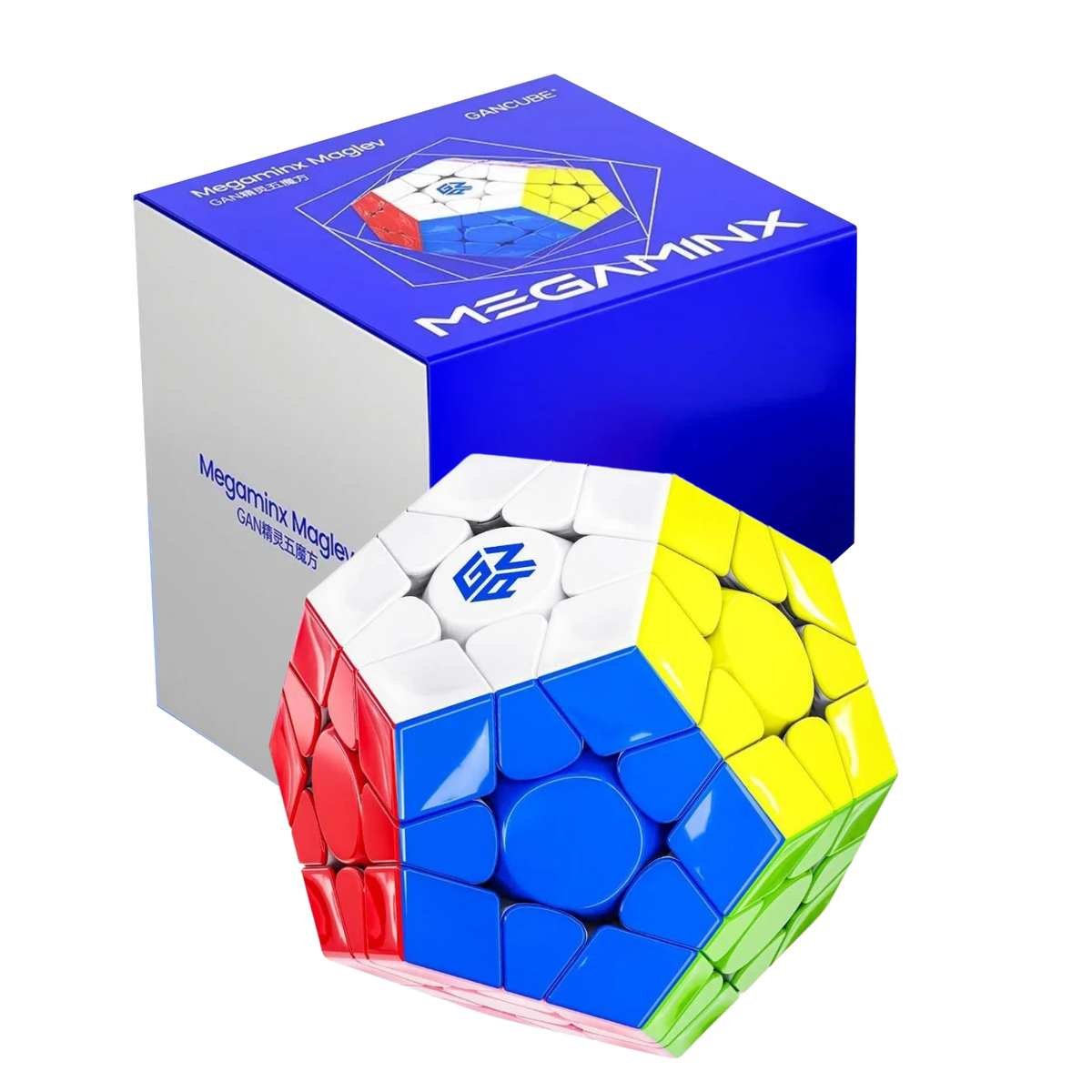 GAN Megaminx V2 MagLev – UV Kaplama – Siyah Yüzlü – Ürün ve kutusu