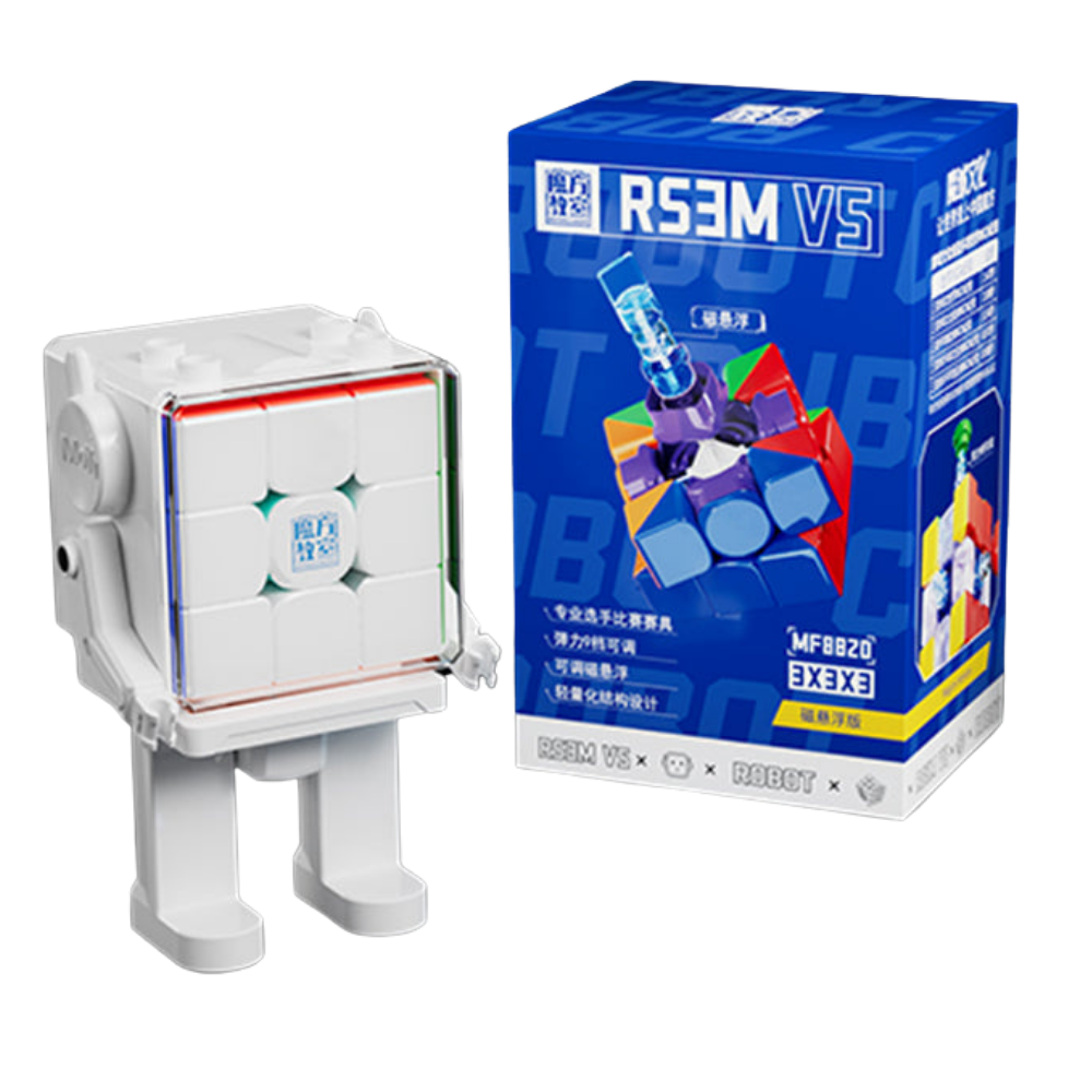 MoYu RS3 M V5 3x3 MagLev – Robot Stand – Ürün ve kutusu