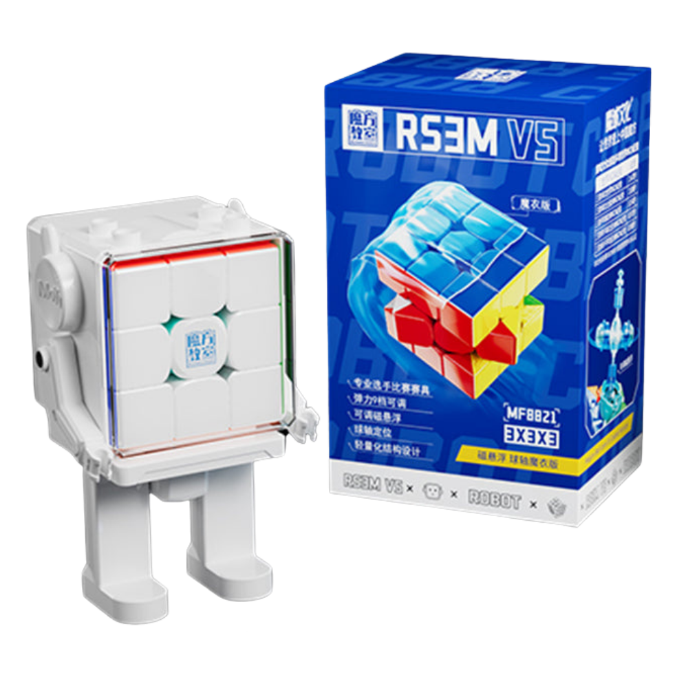 MoYu RS3 M V5 3x3 Ball-Core UV – Robot Stand – Ürün ve kutusu