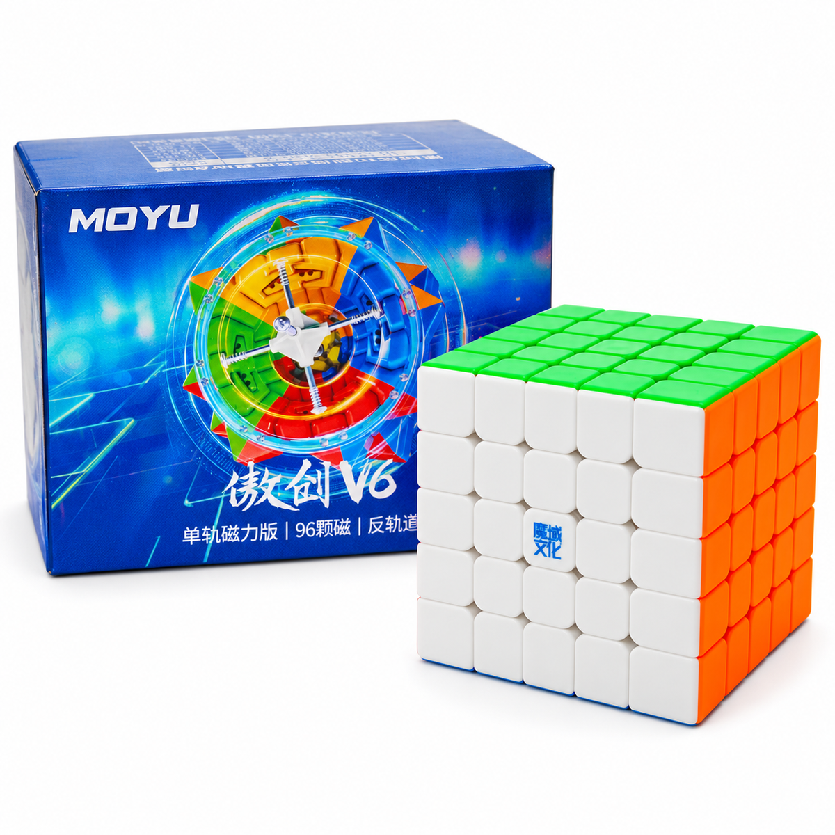MoYu AoChuang V6 5x5 Single-Track — Ürün ve kutu