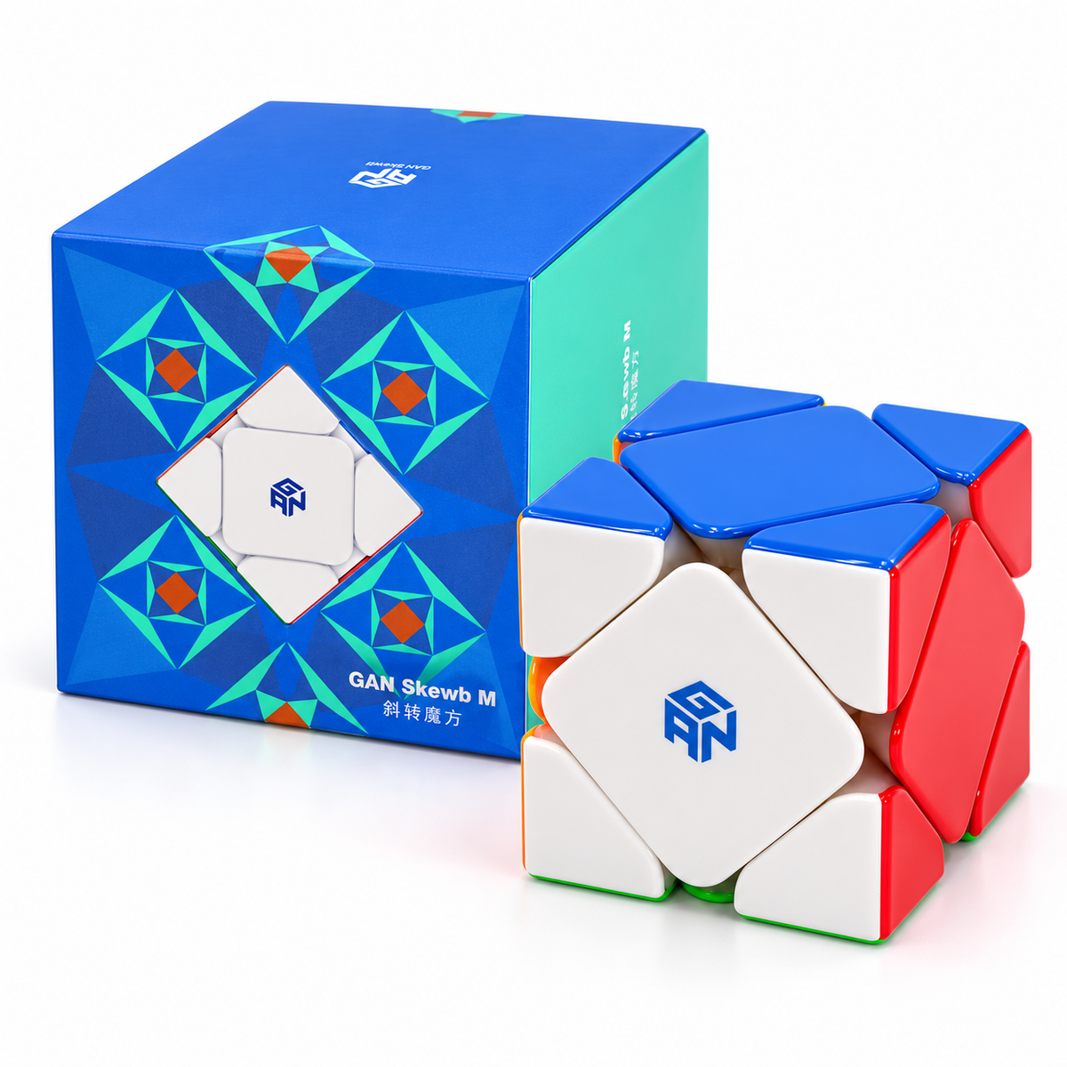 GAN Skewb M – Enhanced – UV Kaplama — ürün ve kutusu