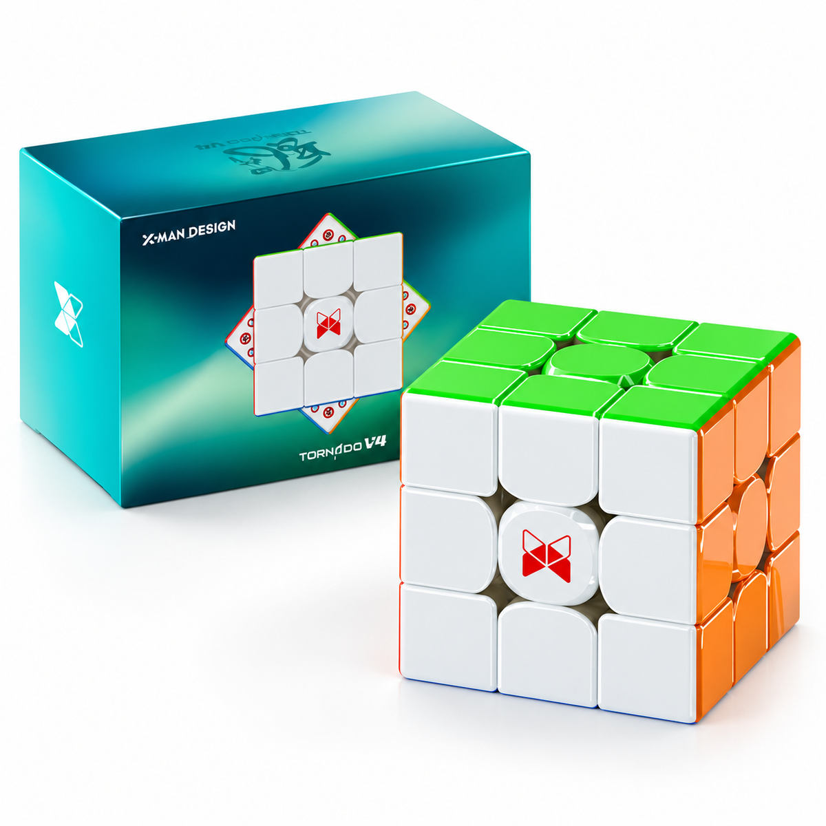 QiYi X-Man Tornado V4 M 3x3 – Pioneer MagLev – UV — Ürün ve kutu